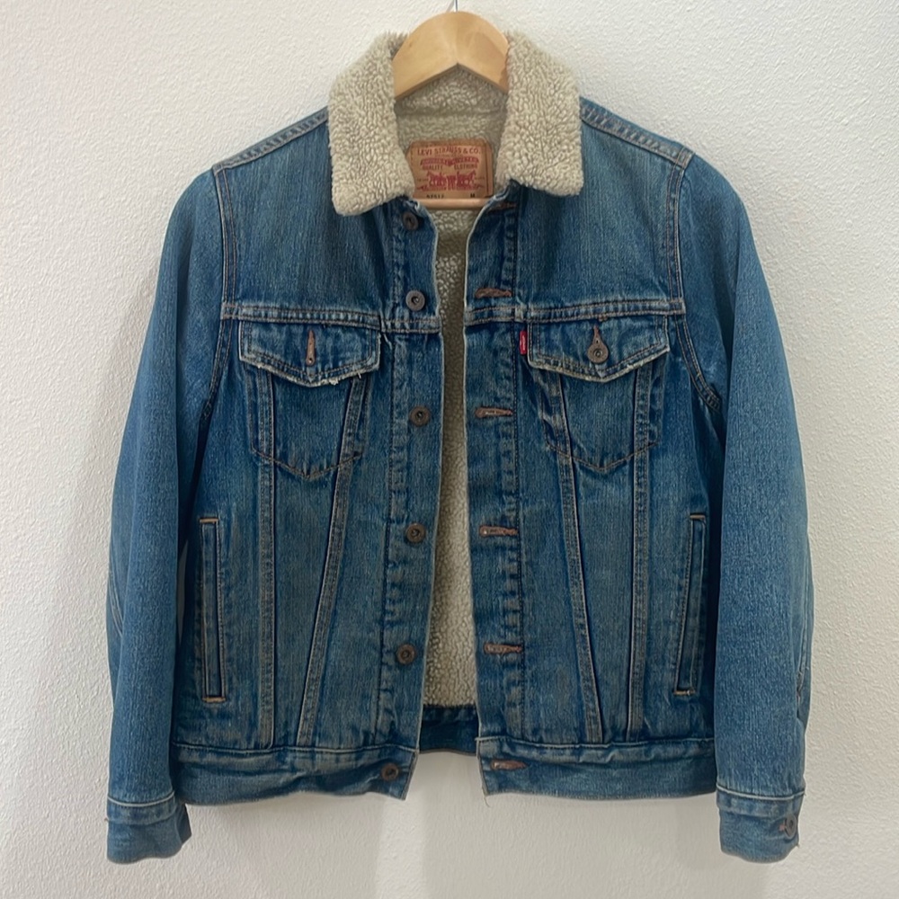 Levi's Denim Sherpa Trucker Jacket